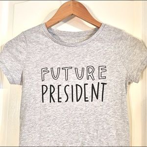 Kid's ~ Cat & Jack Gray "Future President" T-Shirt